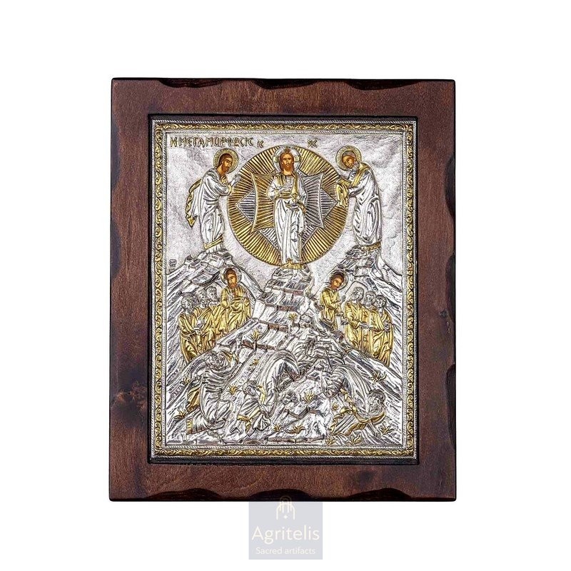 Silver Icon, Agritelis Sacred Artifacts, ieraskevi.com, Transfiguration 34 x 28 cm