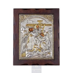 Silver Icon, Agritelis Sacred Artifacts, ieraskevi.com, Descent 34 x 28 cm