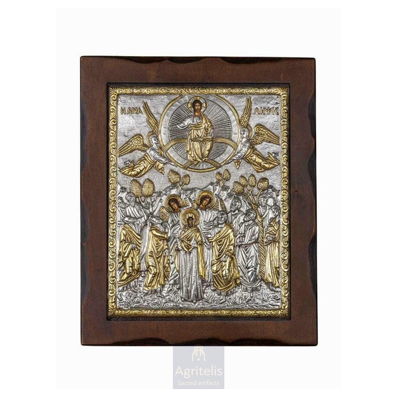 Silver Icon, Agritelis Sacred Artifacts, ieraskevi.com, Ascension 34 x 28 cm