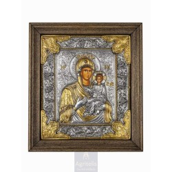 Silver Icon, Agritelis Sacred Artifacts, ieraskevi.com, Panagia Odigitria Theme B 34 x 28 cm