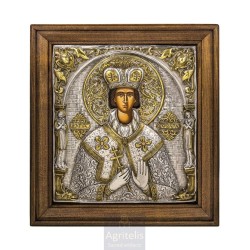 Silver Icon, Agritelis Sacred Artifacts, ieraskevi.com, Saint Barbara 40 x 36 cm