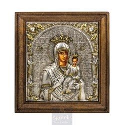 Silver Icon, Agritelis Sacred Artifacts, ieraskevi.com, Panagia the Unfading 40 x 36 cm