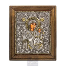 Silver Icon, Agritelis Sacred Artifacts, ieraskevi.com, Panagia the Unfading 48 x 40 cm