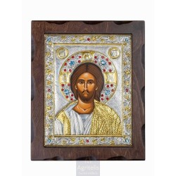 Silver Icon, Agritelis Sacred Artifacts, ieraskevi.com, Christ 34.5 x 28 cm