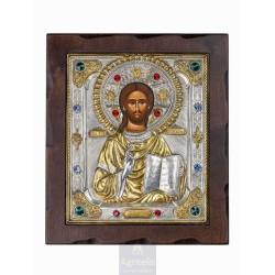 Silver Icon, Agritelis Sacred Artifacts, ieraskevi.com, Christ 35 x 30 cm