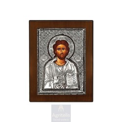 Silver Icon, Agritelis Sacred Artifacts, ieraskevi.com, Christ 14.6 x 11.3 cm