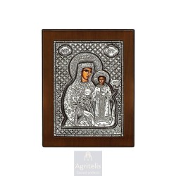 Silver Icon, Agritelis Sacred Artifacts, ieraskevi.com, Panagia Rodon to Amaranto 14.6 x 11.3 cm