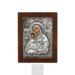 Silver Icon, Agritelis Sacred Artifacts, ieraskevi.com, Panagia Sweetness of Angels 14.6 x 11.3 cm