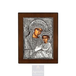 Silver Icon, Agritelis Sacred Artifacts, ieraskevi.com, Panagia Angels' Resurrection 14.6 x 11.3 cm