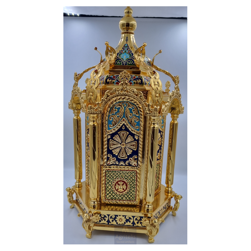 Enameled and Gold Plated Tabernacle