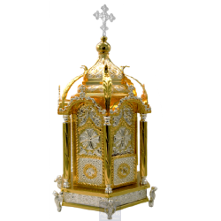 Enameled Tabernacle Brass Gold Plated