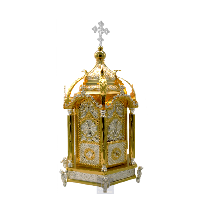 Enameled Tabernacle Brass Gold Plated