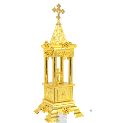 Enameled Tabernacle Brass Gold Plated