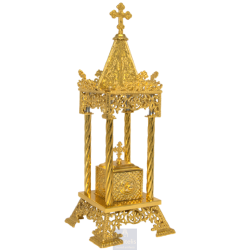 Enameled Tabernacle Brass Gold Plated