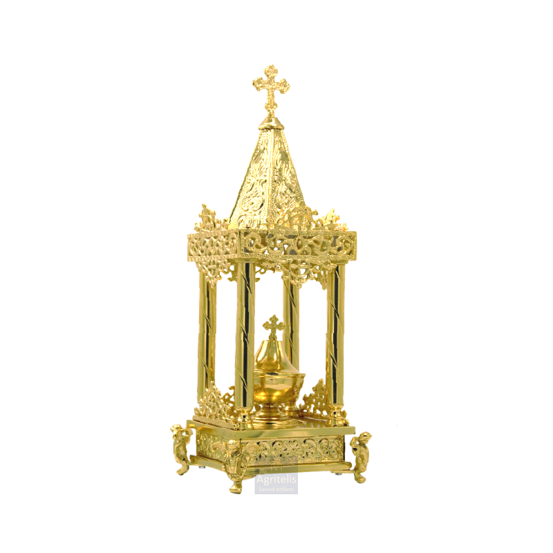 Enameled Tabernacle Brass Gold Plated