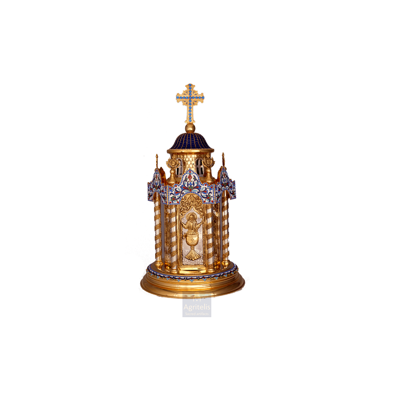 Tabernacle, Gold Plated Tabernacle, Enameled Tabernacle, Agritelis, Church Supplies, ieraskevi.com