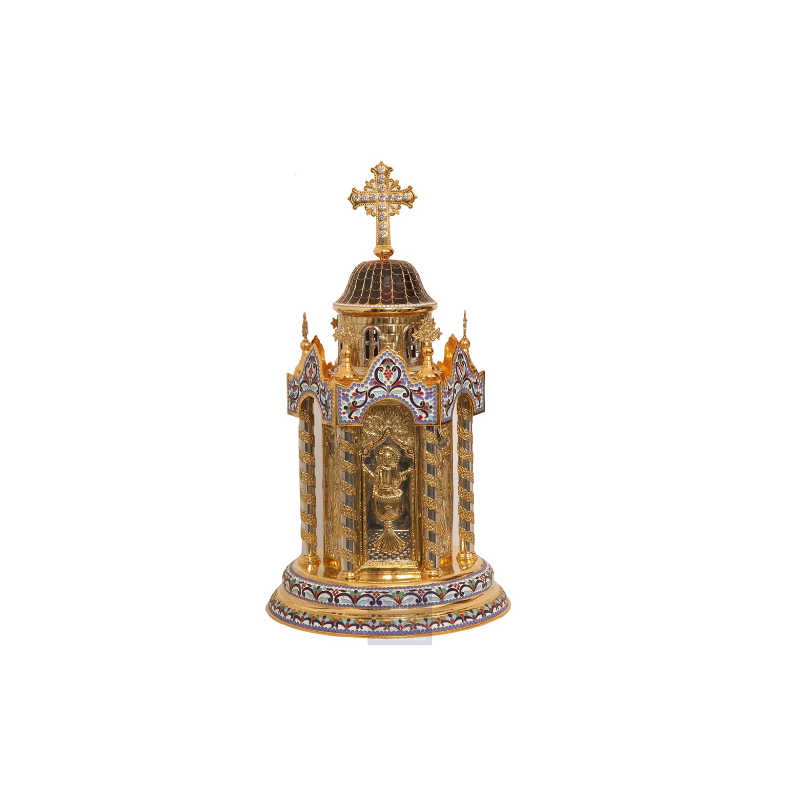 Tabernacle, Gold Plated Tabernacle, Enameled Tabernacle, Agritelis, Church Supplies, ieraskevi.com