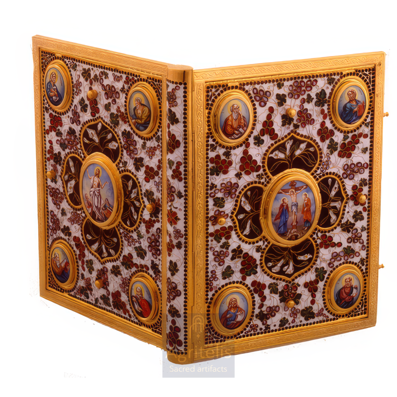 Enameled Tabernacle Brass Gold Plated