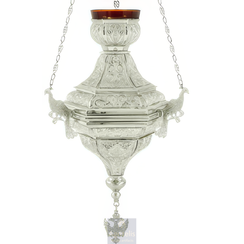 Vigil Oil, Vigil Lamp, Orthodox Vigil, Silver  Plated Vigil, Agritelis Church Supplies, ieraskevi.com