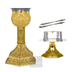 Chalice set, Gold Plated Chalice, Enameled Chalice, Agritelis, Church Supplies, ieraskevi.com