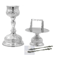 Chalice set, Gold Plated Chalice, Enameled Chalice, Agritelis, Church Supplies, ieraskevi.com