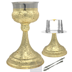 Chalice set, Gold Plated Chalice, Enameled Chalice, Agritelis, Church Supplies, ieraskevi.com