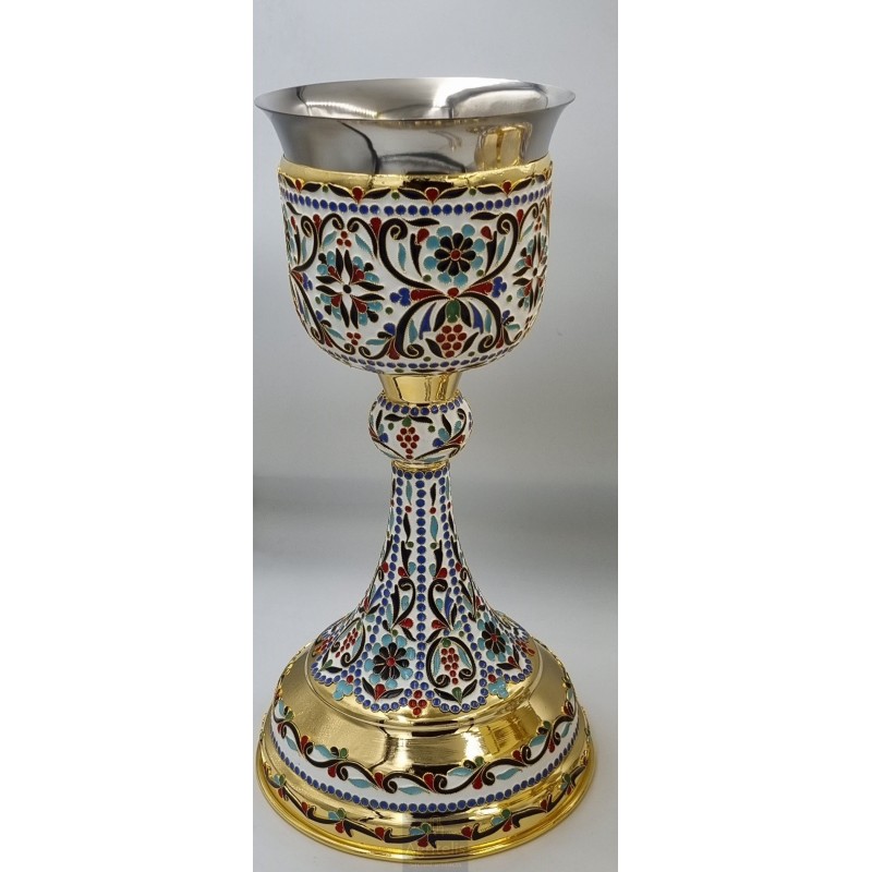 Chalice Set Gold Plated Enameled