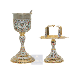 Chalice Set enameled, Agritelis, ieraskevi.com