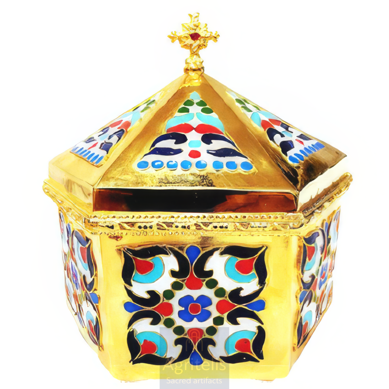 Reliquary Gold plated Enameled