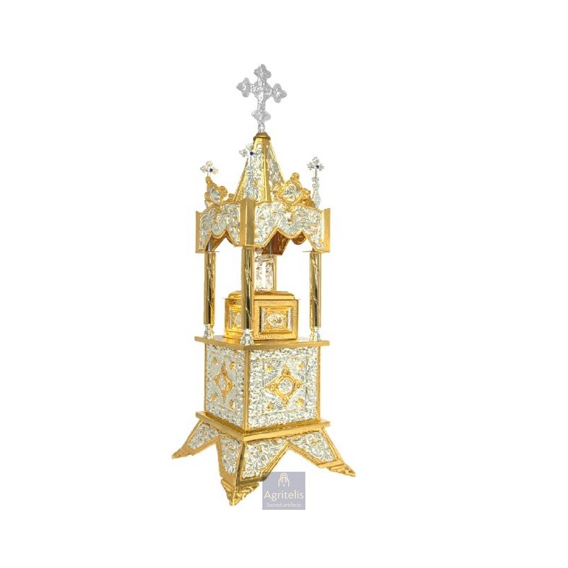 Tabernacle Silver and Gold Plated , Greek Orthodox