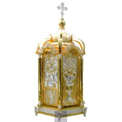 Tabernacle Silver and Gold Plated , Greek Orthodox ,