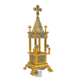 Tabernacle Enameled and Gold Plated , Greek Orthodox , Brass, 