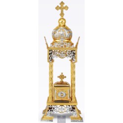 Tabernacle Silver and Gold Plated , Greek Orthodox , Brass, 