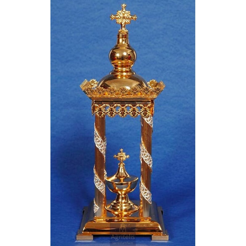 Tabernacle Silver and Gold Plated , Greek Orthodox , Brass