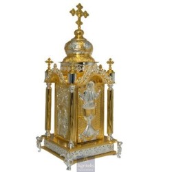 Tabernacle Gold Plated, Brass handmade, Carved,