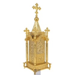 Enameled Tabernacle Brass Gold Plated