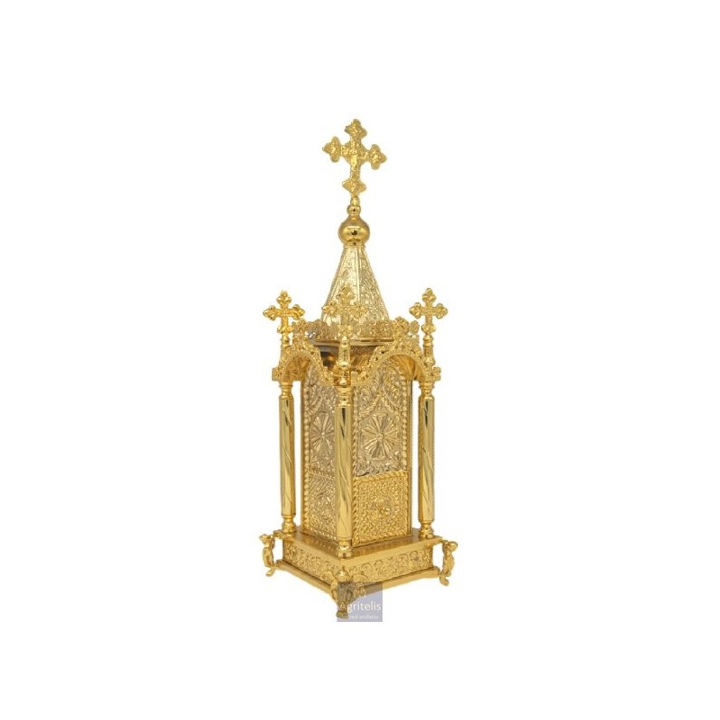 Enameled Tabernacle Brass Gold Plated