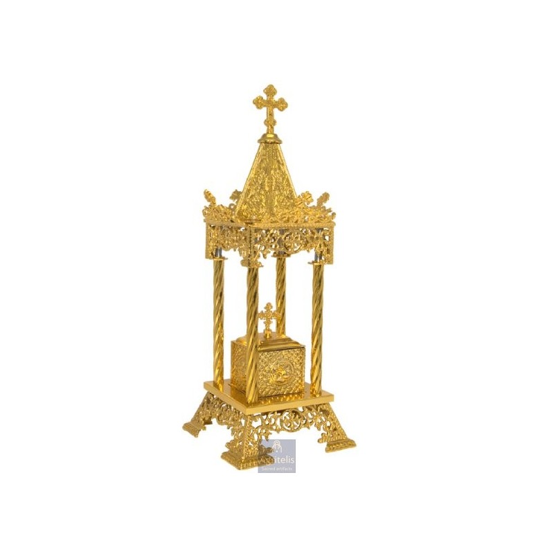 Enameled Tabernacle Brass Gold Plated