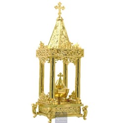 Enameled Tabernacle Brass Gold Plated