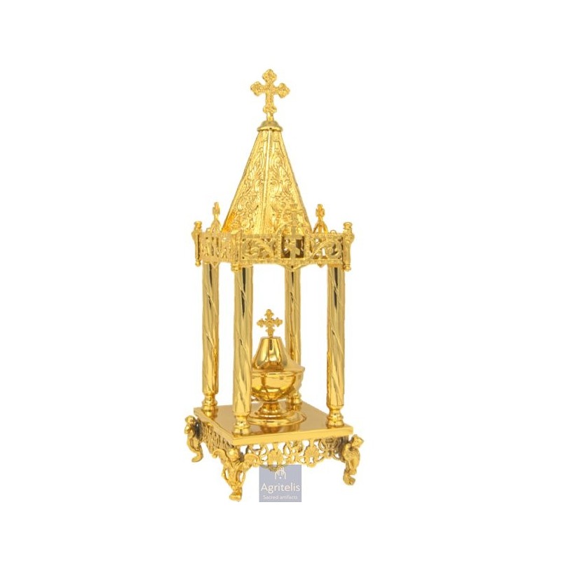 Enameled Tabernacle Brass Gold Plated