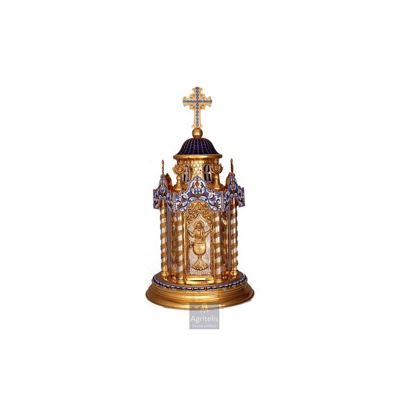 Enameled and Gold Plated Tabernacle