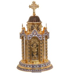 Enameled and Gold Plated Tabernacle