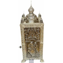 Tabernacle solid silver , Greek Orthodox ,Handmade Carved, Orthodox Artifact