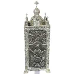 Tabernacle solid silver , Greek Orthodox ,Handmade Carved, Orthodox Artifact