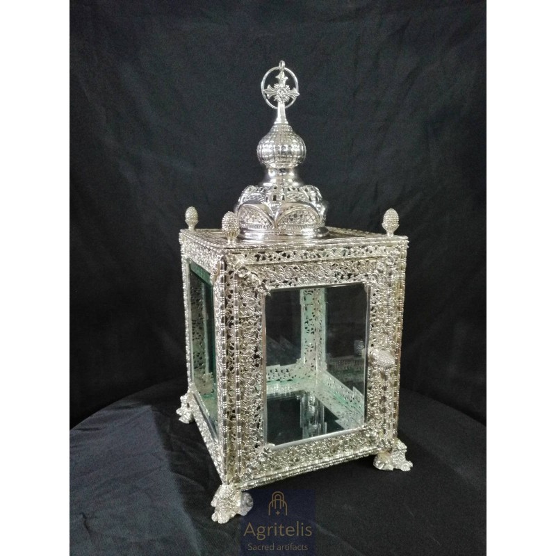 Tabernacle solid silver , Greek Orthodox ,Handmade Carved, Orthodox Artifact