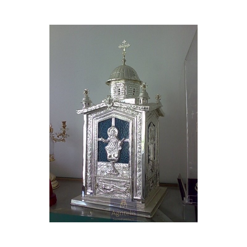 Tabernacle solid silver , Greek Orthodox ,Handmade Carved, Orthodox Artifact