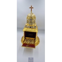 Tabernacle solid silver , Greek Orthodox ,Handmade Carved, Orthodox Artifact