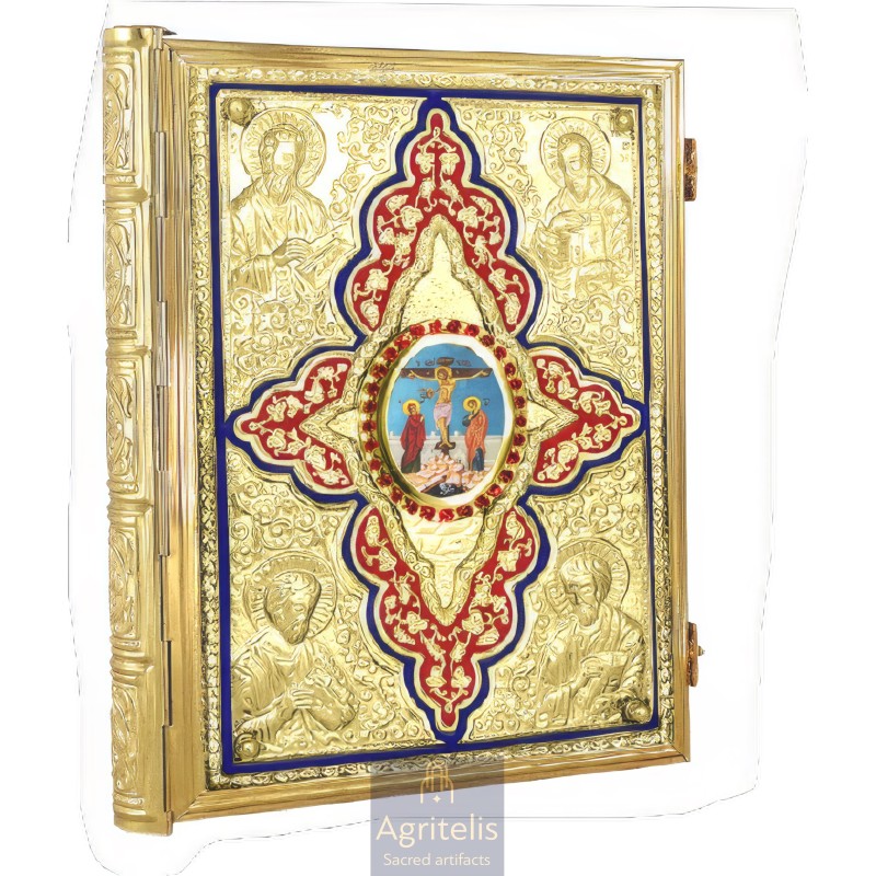  Christian Orthodox Gospel Enameled and Gold Plated  , Brass, Handmade