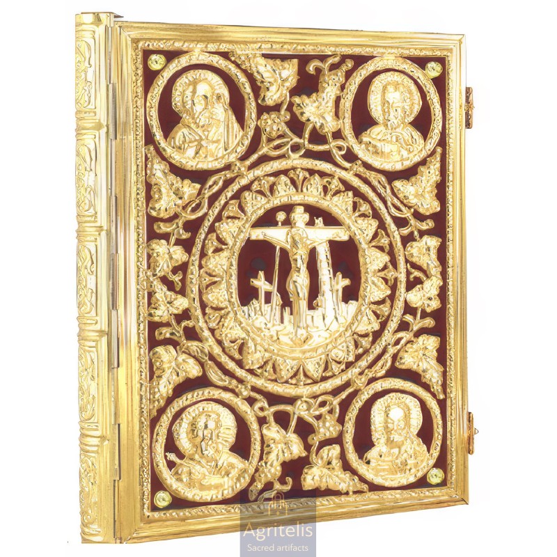 Gospel Gold Plated, Brass handmade, Carved,