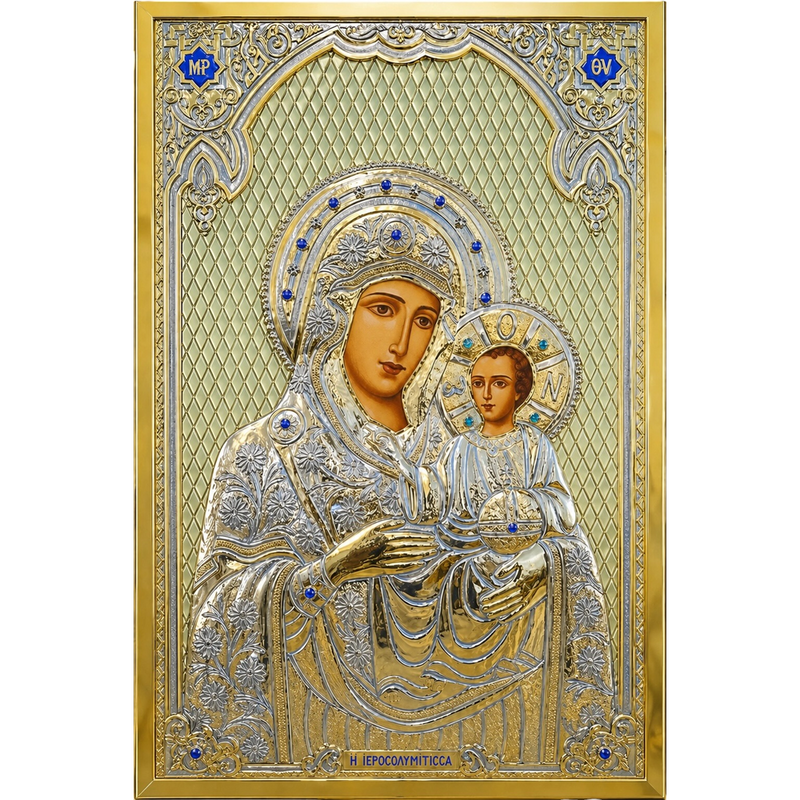 Резбована икона двуцветна — Модел 1150G — 60 × 40 cm